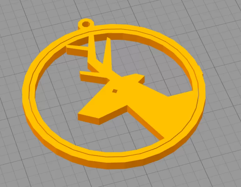 Reindeer gyroscope spinning Christmas tree decoration - Model preview 1