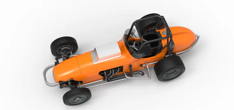 Dirt Silver Crown Champ car Version 2 Scale 1:25 - Model preview 4