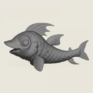 Fish 02 Print Ready 3D Model - Model thumbnail 3