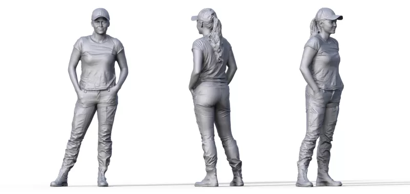 Figure for ship model passenger girl - Model preview 1