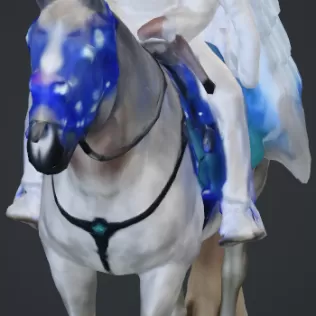 Frau auf pferd - Model thumbnail 1