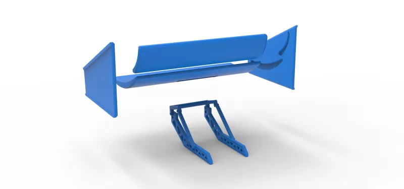 Wing of Supermodified front engine race car V4 Scale 1:25 - Model preview 13