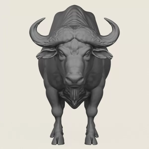 Wild Buffalo Print Ready 3D Model - Model preview 2