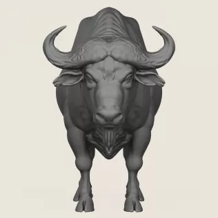 Wild Buffalo Print Ready 3D Model - Model thumbnail 2