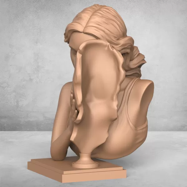 Beautiful Couple Statue. - Model preview 4