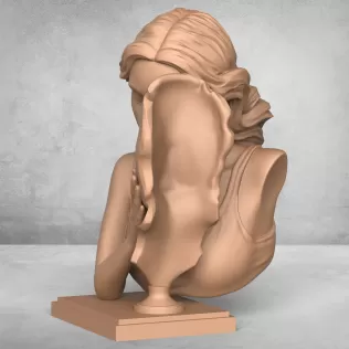 Beautiful Couple Statue. - Model thumbnail 4