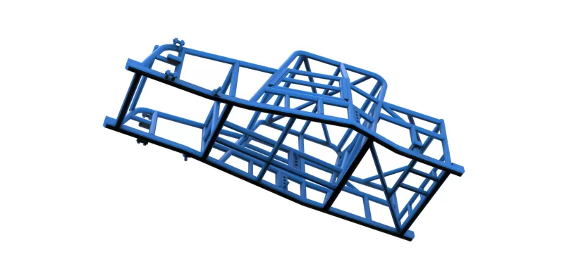 Frame of Dwarf car Version 2 Scale 1:25 - Model preview 3