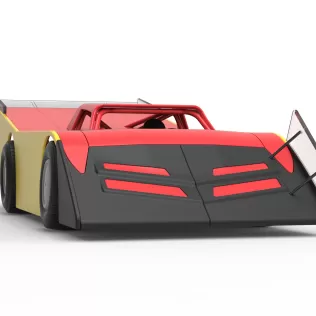 Vintage Dirt late model Race car Version 5 Scale 1:25 - Model thumbnail 27