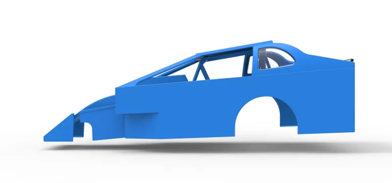 Shell of Northeast Dirt Modified stock car Version 2 Scale 1:25 - Model preview 7