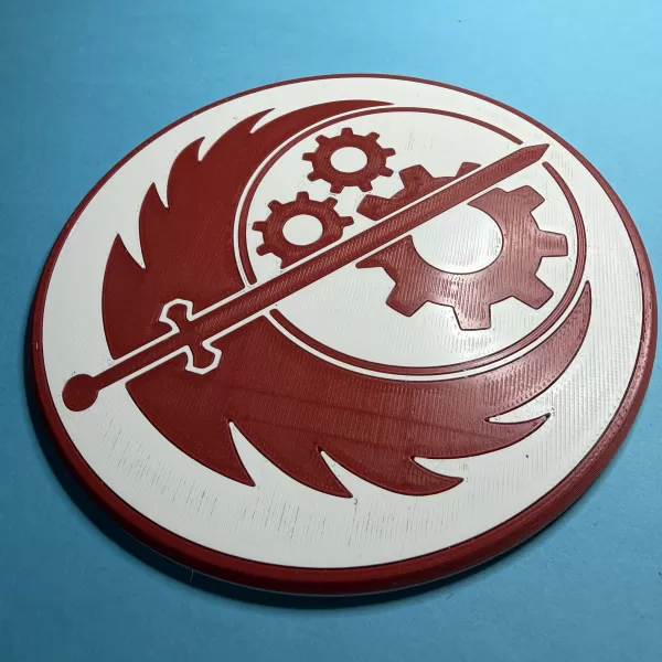 Fallout Brotherhood of Steel Logo Coaster - Model preview 2