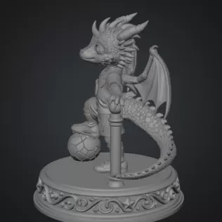 Fantasy Football Dragon STL for 3D Printing - Model thumbnail 10