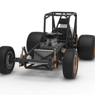 Vintage Dirt Silver Crown Car Base Scale 1:25 - Model thumbnail 5