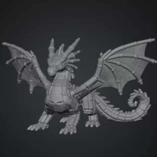 Stained Glass Dragon STL File for 3D Print - Model thumbnail 10