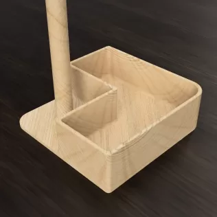 Countertop paper-towel holder with a storage compartment
