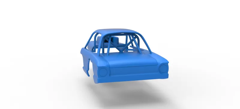 Shell of Vintage Dirt Modified stock car Version 10 Scale 1:25 - Model preview 10