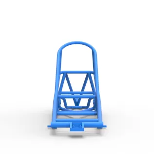 Frame of old school Front engine dragster Version 6 Scale 1:25 - Model thumbnail 5