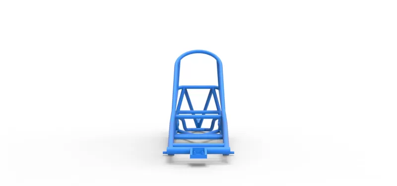Frame of old school Front engine dragster Version 6 Scale 1:25 - Model preview 5