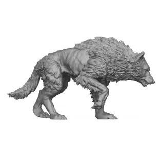 Wild Dire Wolf 3D Print Model - Model thumbnail 4
