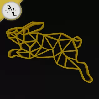 Rabbit - Geometric - 2D Wall Art Decor