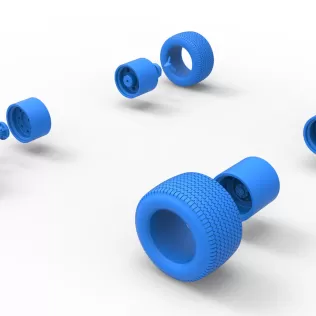 Wheel set of Northeast Dirt Modified stock car V5 Scale 1:25 - Model thumbnail 15