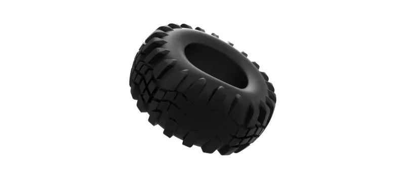 Offroad tire 4 deflated Scale 1:25 - Model preview 8