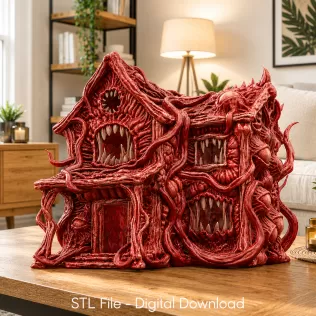 Flesh Monster Cottage STL for 3D Printing - Model thumbnail 2