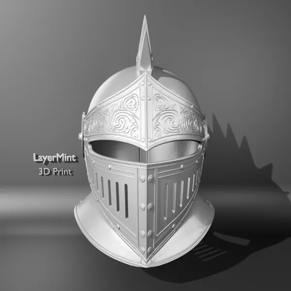 Medieval Knight Helmet - Model preview 1