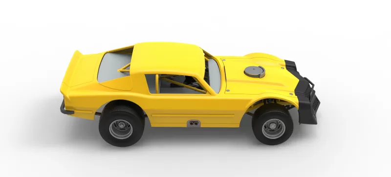 Vintage Dirt late model Race car Version 2 Scale 1:25 - Model preview 23