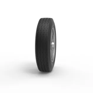 Front wheel of old school dragster Version 8 Scale 1:25 - Model thumbnail 3