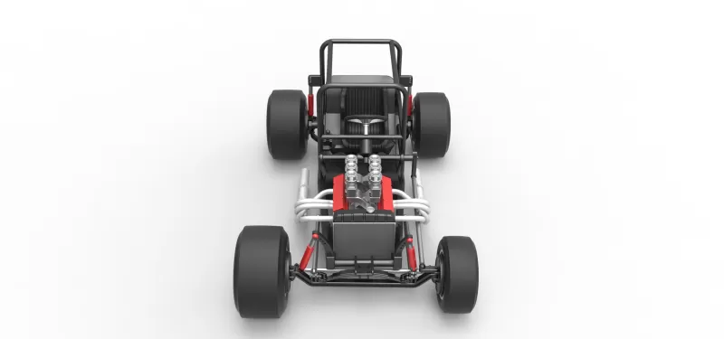 Vintage Supermodified stock car Base Version 2 Scale 1:25 - Model preview 8