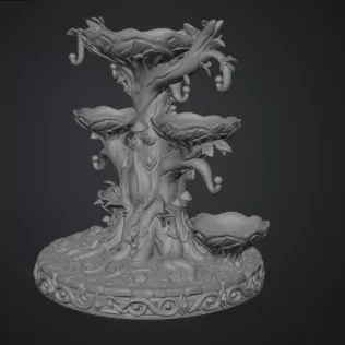 Enchanted Jewelry Tree Display STL File for 3D Print - Model thumbnail 14