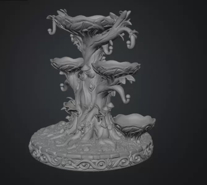 Enchanted Jewelry Tree Display STL File for 3D Print - Model preview 14