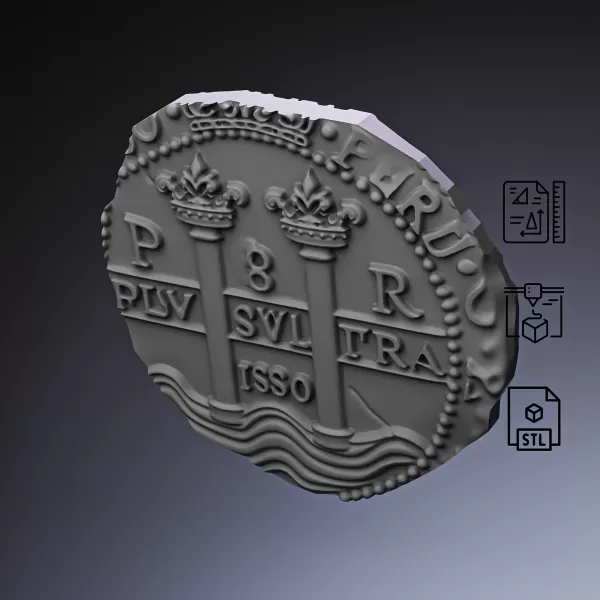 Gold Doubloon Coin #rOz - Model preview 7