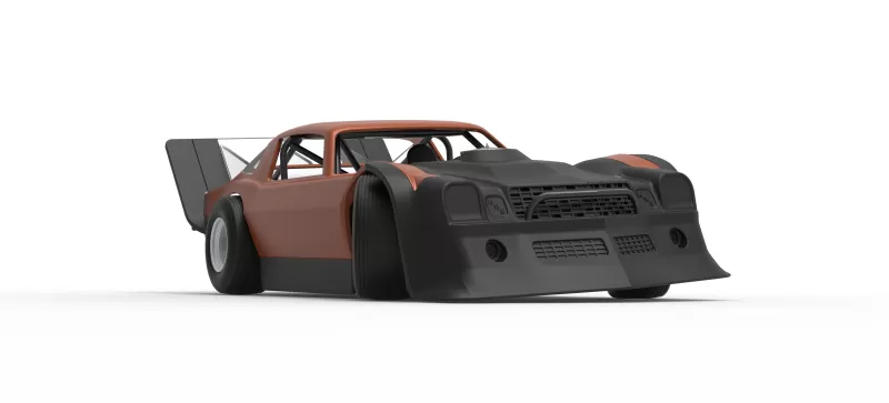 Vintage Dirt late model Race car V4 while turning Scale 1:25 - Model preview 27