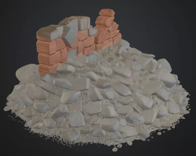 Eingefallende mauer - Model preview 3