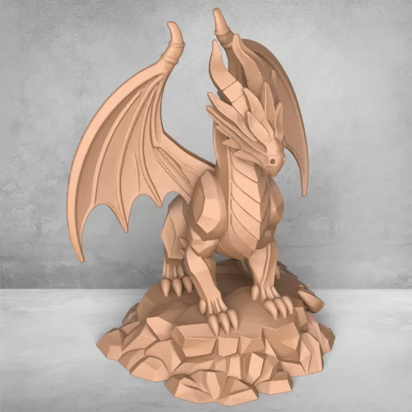 Ancient Dragon Statue - Model preview 6