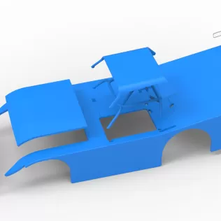 Shell of Vintage Dirt late model Race car Version 4 Scale 1:25 - Model thumbnail 20