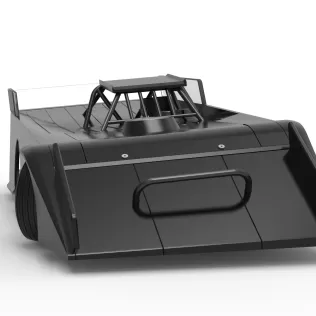 Wedge Dirt Late model while turning Scale 1:25 - Model thumbnail 28