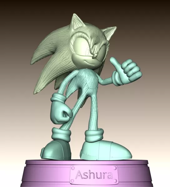 Ashura the Hedgehog - Model preview 11
