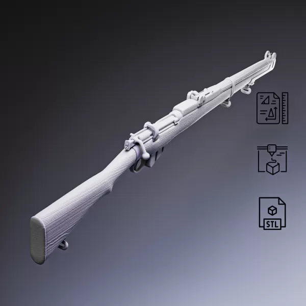 Lee Enfield MkIII Bolt-Action Rifle #RoZ - Model preview 9