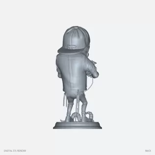 Grinning Fantasy Tattooist Figurine - STL