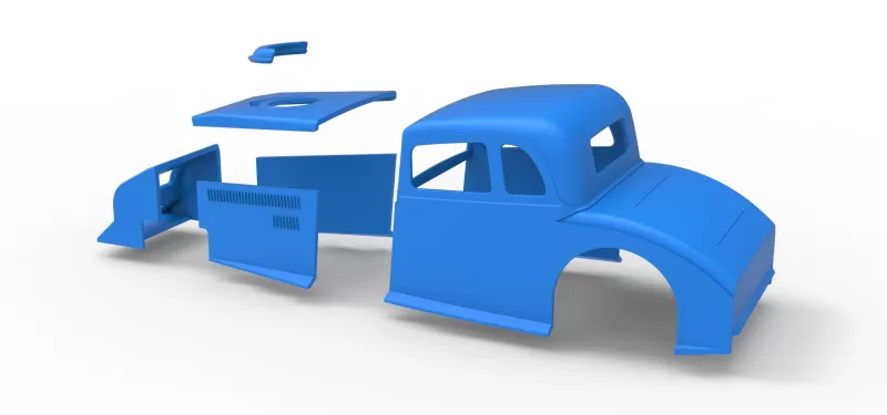 Shell of Canadian vintage modified stock car Scale 1:25 - Model preview 17