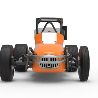 Dirt Silver Crown Champ car Version 2 Scale 1:25 - Model thumbnail 7