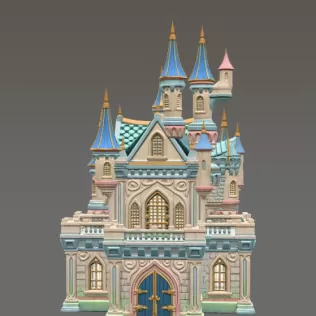 Enchanted Fantasy Castle Miniature STL File for 3D Print - Model thumbnail 4