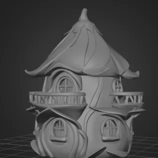 Colorful Fantasy Fairy House - STL File 3D Printable - Model thumbnail 9