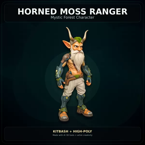 Mystic Forest Creatures – Fantasy 3D Character Pack - Model preview 8