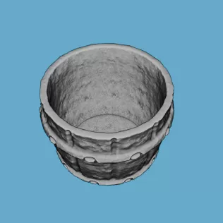 Weathered Clay Pot - Model thumbnail 3