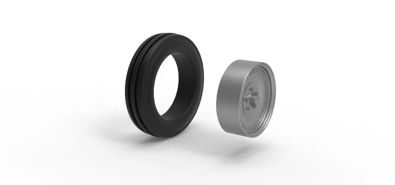 Front tractor wheel Version 3 Scale 1:25 - Model preview 9