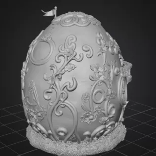 Fantasy Egg House STL File – 3D Printable Easter Decoration - Model thumbnail 10