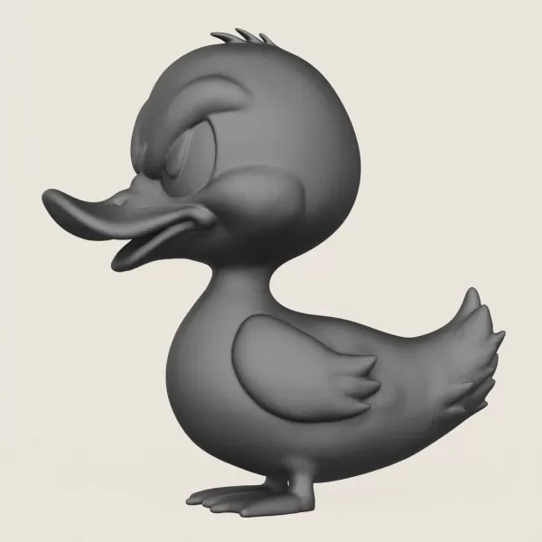 Cartoon Duck Print Ready 3D Model - Model preview 3